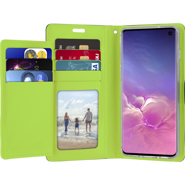 Hoesje geschikt voor Samsung Galaxy S10 Plus - goospery rich diary - donker blauw