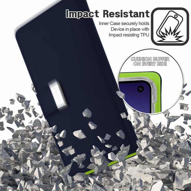 Hoesje geschikt voor Samsung Galaxy S10 Plus - goospery rich diary - donker blauw