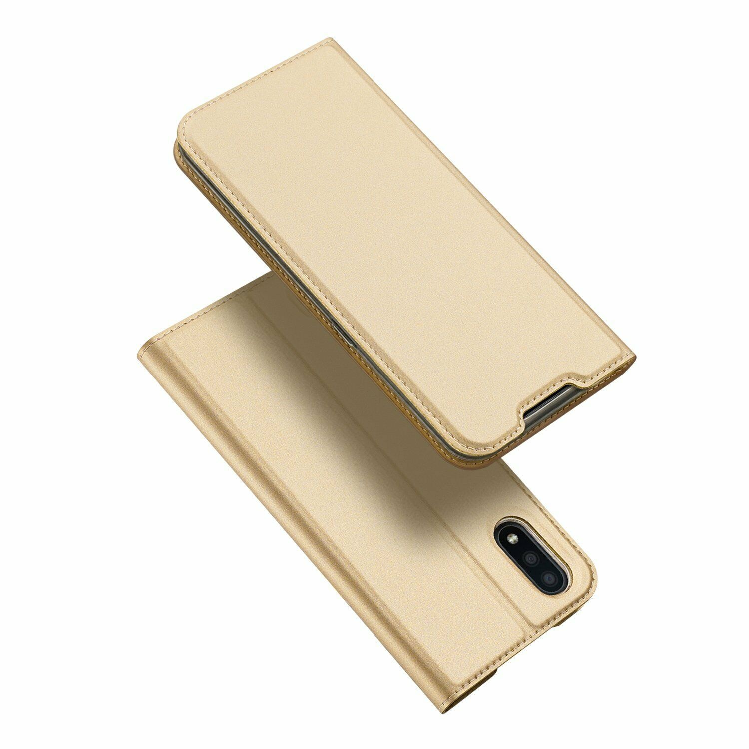 Hoesje geschikt voor Samsung Galaxy A01 Ultra - dux ducis skin pro book case - goud afbeelding