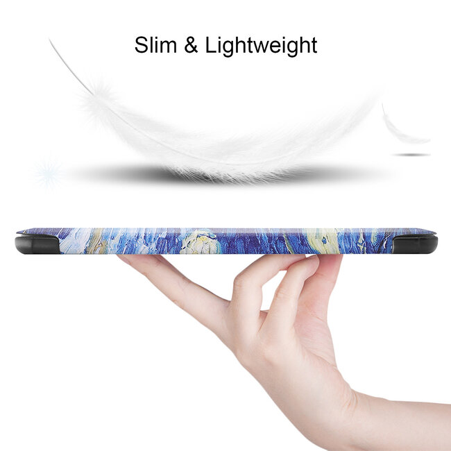 Tablet hoes geschikt voor Huawei MatePad Pro 10.8 (2021)- Tri-Fold Book Case - Sterrenhemel