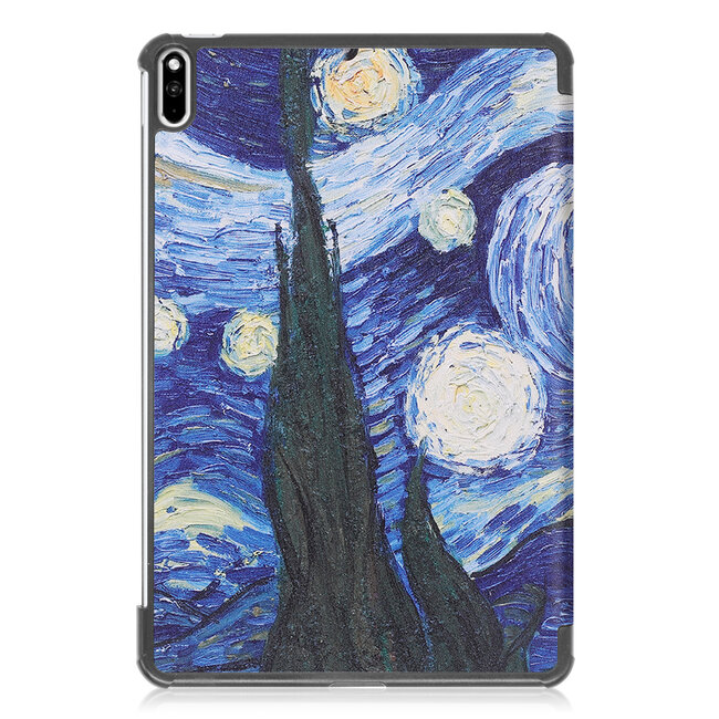 Tablet hoes geschikt voor Huawei MatePad Pro 10.8 (2021)- Tri-Fold Book Case - Sterrenhemel
