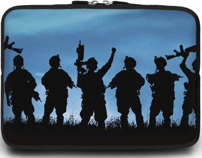 Universele Laptop Sleeve - 10.2 inch - Soldaten afbeelding