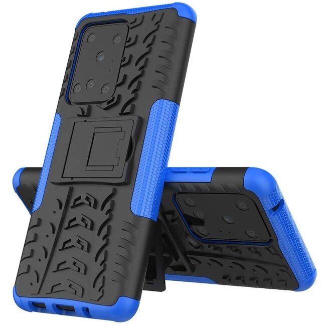 Hoesje geschikt voor Samsung Galaxy S20 Ultra -Schokbestendige Back Cover - Blauw