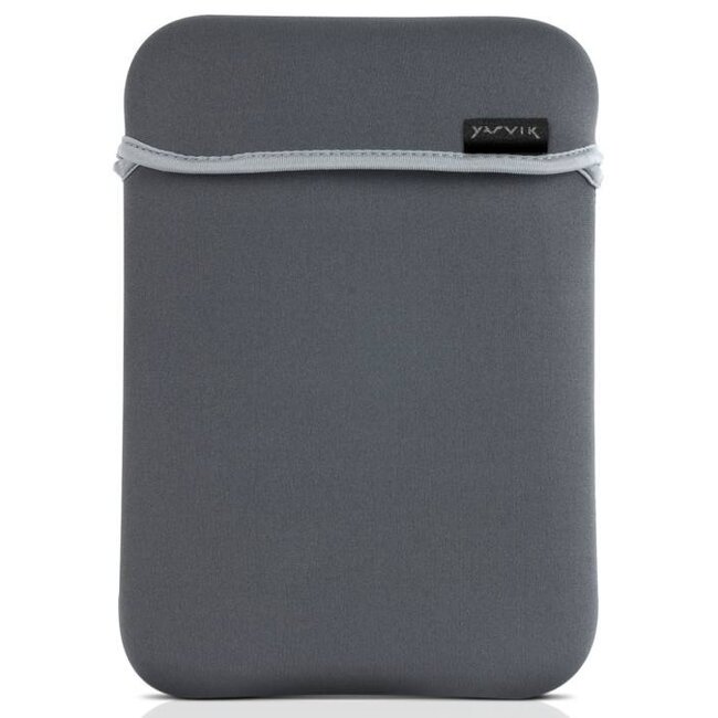8 inch - universele neoprene tablet sleeve - Zwart / Grijs