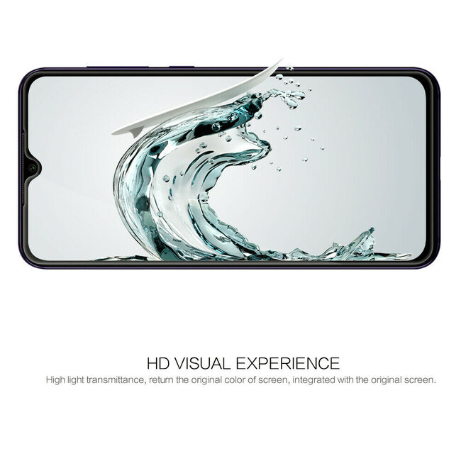 Screenprotector geschikt voor Samsung Galaxy A10 - Full Cover Screenprotector - Gehard Glas - Zwart