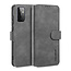 CaseMe caseme - Hoesje geschikt voor Samsung Galaxy A72 - met magnetische sluiting - ming serie - leren book case - grijs