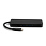 USB Splitter & SD Kaartlezer - USB Hub 3.0 - 2 Poorten - USB-C aansluiting - Aluminium - Zwart