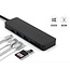 USB Splitter & SD Kaartlezer - USB Hub 3.0 - 2 Poorten - USB-C aansluiting - Aluminium - Zwart