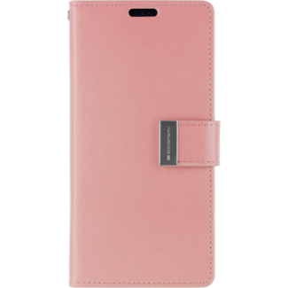 Mercury Goospery Wallet Case geschikt voor iPhone XS Max - Goospery Rich Diary - Roze