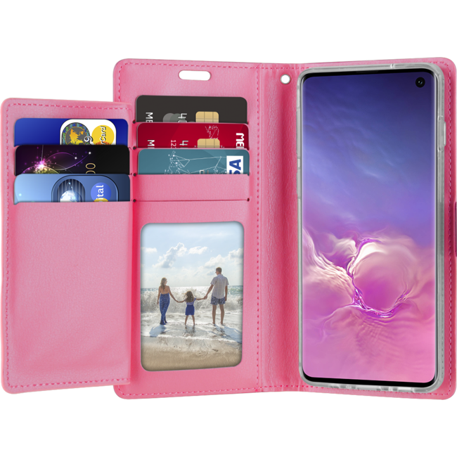 Wallet Case geschikt voor iPhone XS Max - Goospery Rich Diary - Roze