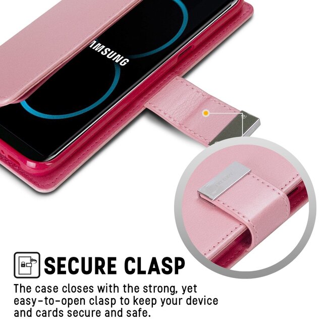 Wallet Case geschikt voor iPhone XS Max - Goospery Rich Diary - Roze