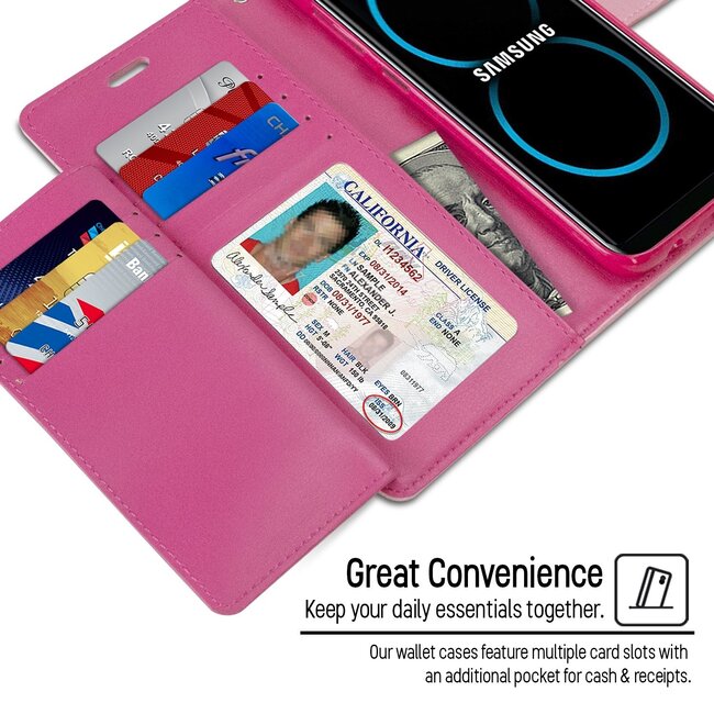 Wallet Case geschikt voor iPhone XS Max - Goospery Rich Diary - Roze