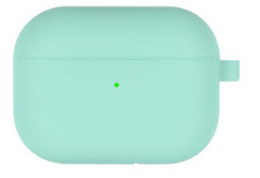 Goospery - Hoes geschikt voor Airpods Pro Case - Siliconen beschermhoes met opdruk  - Turquoise afbeelding
