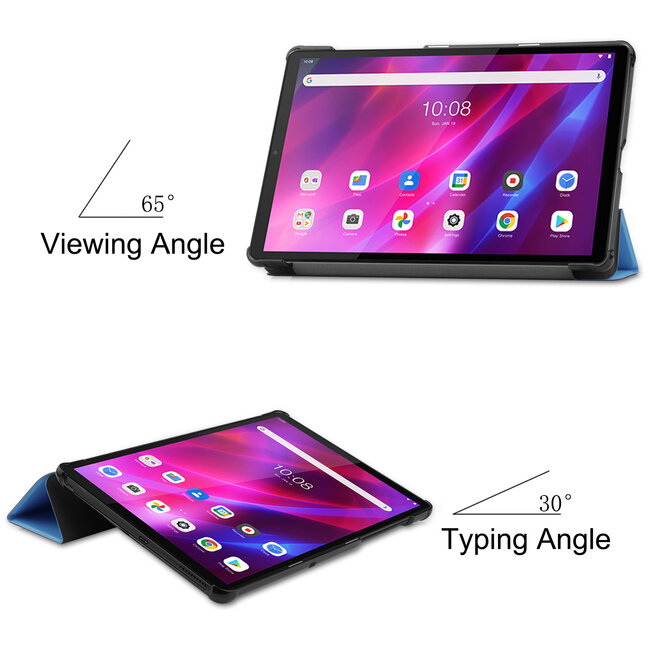 Tablet hoes geschikt voor Lenovo Tab K10 (10.3 Inch) - Tri-Fold Book Case - Licht Blauw