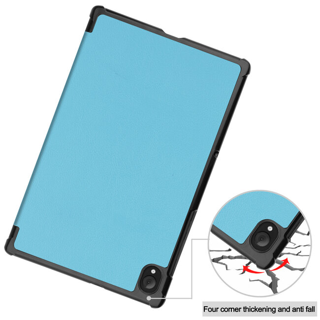 Tablet hoes geschikt voor Lenovo Tab K10 (10.3 Inch) - Tri-Fold Book Case - Licht Blauw
