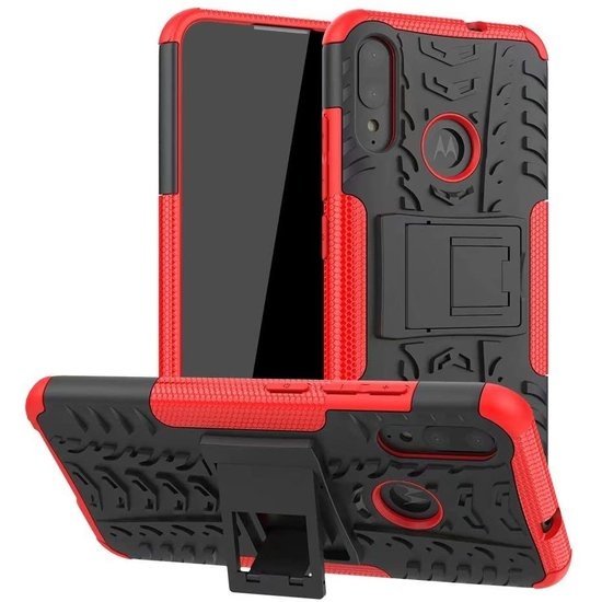 Motorola Moto E6s Hoesje - Schokbestendige Back Cover - Rood afbeelding
