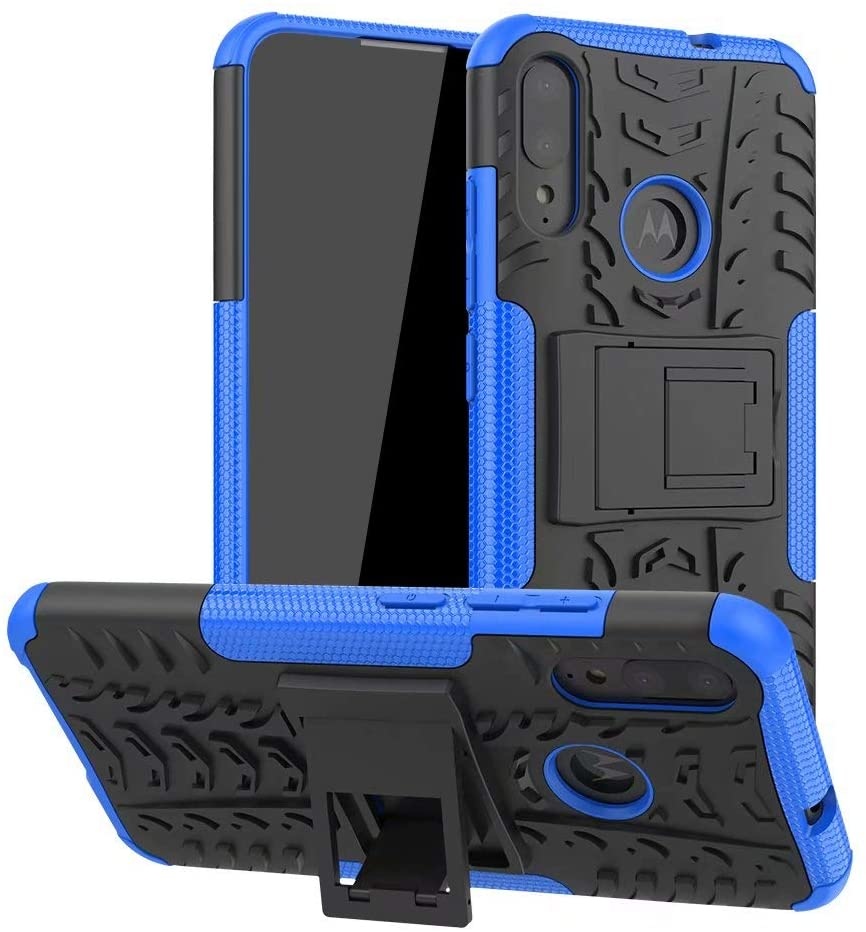 Motorola Moto E6 Plus Hoesje - Schokbestendige Back Cover - Blauw afbeelding