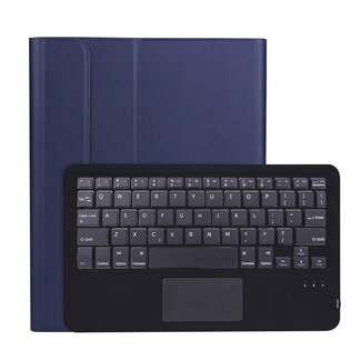 Case2go Bluetooth Keyboard Case geschikt voor Apple iPad Pro 11 (2022/2021/2020/2018) - Bluetooth Toetsenbord hoes - Toetsenbord hoes met Touchpad - Blauw