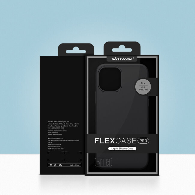 Nillkin - Hoesje geschikt voor Apple iPhone 12 Mini - Flex Pure Pro Serie - Back Cover - Zwart