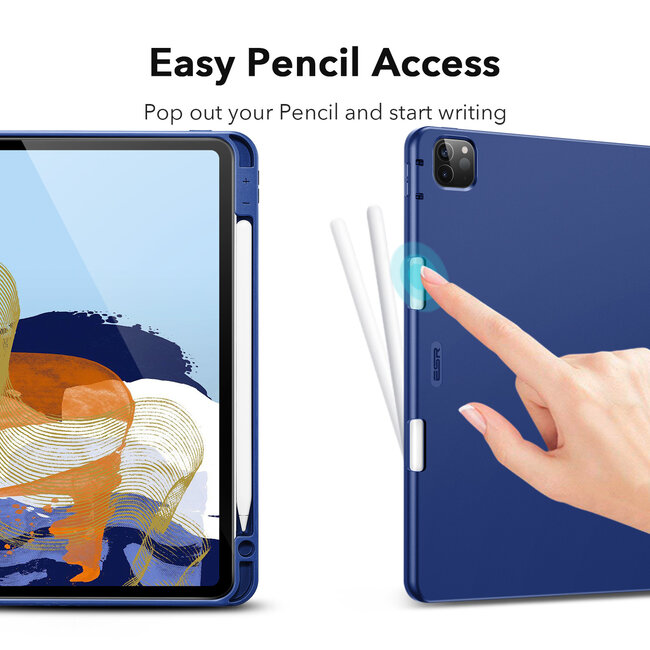 Tablet hoes geschikt voor iPad Pro 11 (2021) - Rebound Pencil Case - Blauw