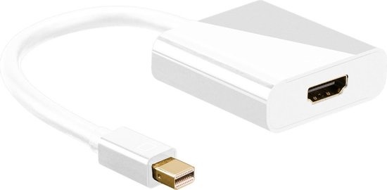 Mini displayport naar HDMI adapter - 25 cm - 1080p - Wit afbeelding