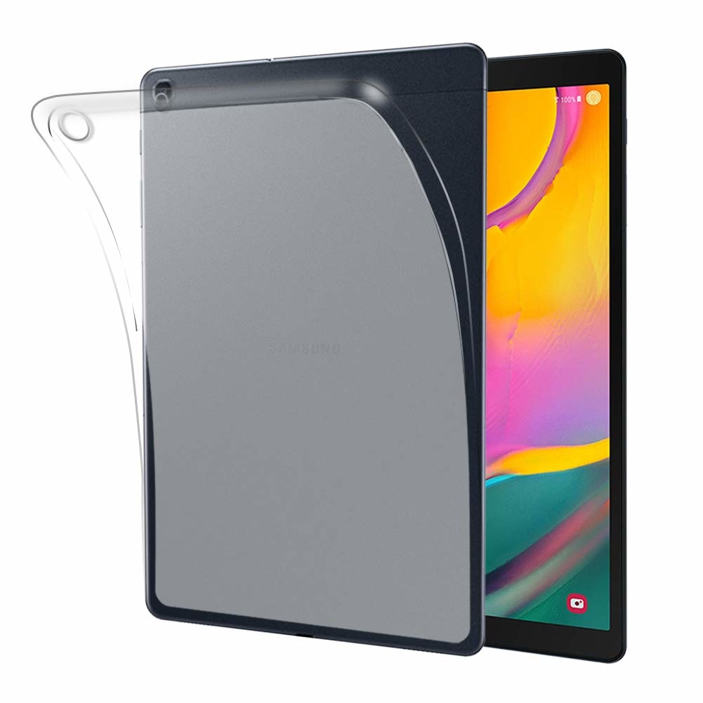 Tablet Hoes geschikt voor Tablet Hoes geschikt voor Samsung Galaxy Tab A 10.1 2019 - Soft TPU Back Cover - Transparant afbeelding