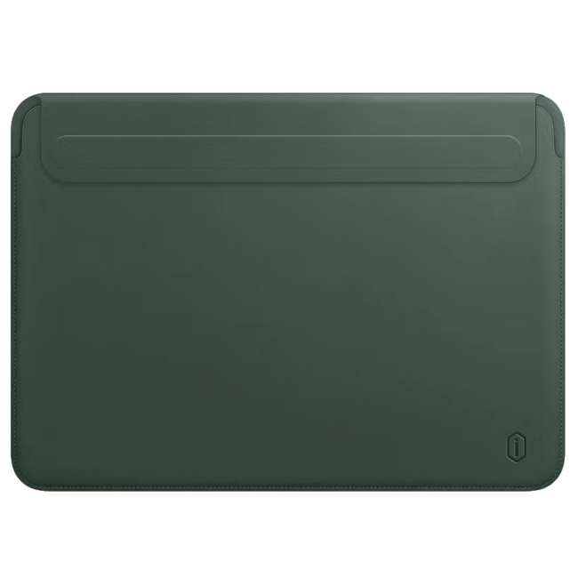 WIWU Skin Pro II - MacBook Sleeve - laptop sleeve - 15.4 inch - PU leer - Groen