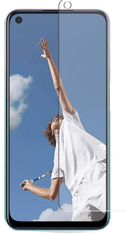 Case2go - Screenprotector geschikt voor Oppo A52 - Tempered Glass - Case Friendly - Transparant afbeelding