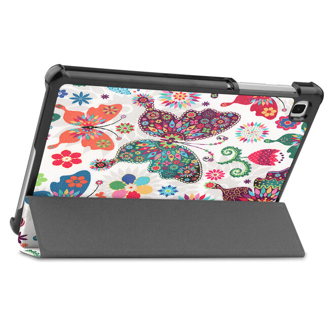 Case2go - Tablet Hoes geschikt voor Samsung Galaxy Tab A7 Lite (2021) - Tri-Fold Book Case - Vlinders
