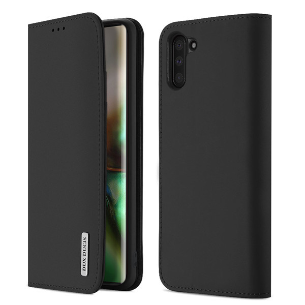 Hoesje geschikt voor Samsung Galaxy Note 10 - dux ducis wish wallet book case - zwart afbeelding