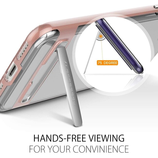 Bumper geschikt voor iPhone XS Max - Goospery Dream Stand Bumper Case - RosÃ© Goud