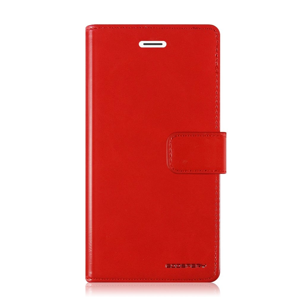 Hoesje geschikt voor Samsung Galaxy A70 - blue moon diary wallet case - rood afbeelding