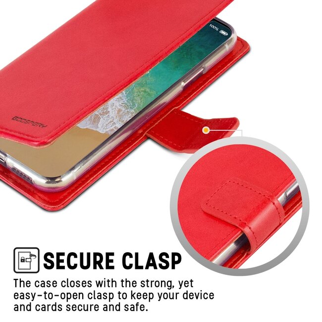 Hoesje geschikt voor Samsung Galaxy A70 - blue moon diary wallet case - rood