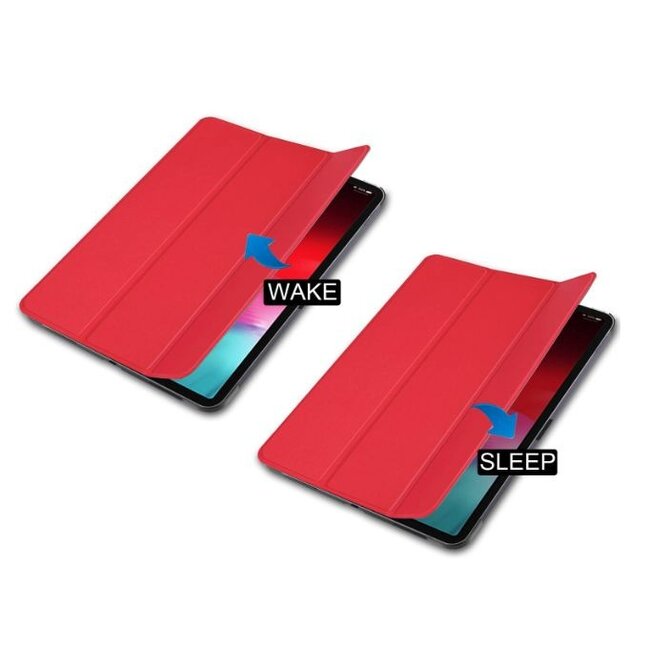 Tablet hoes geschikt voor Apple iPad Pro 11 (2018)  - Tri-Fold Book Case - Rood