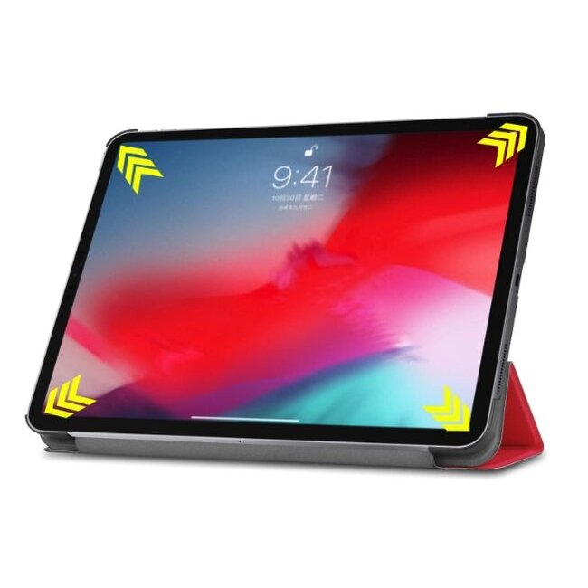 Tablet hoes geschikt voor Apple iPad Pro 11 (2018)  - Tri-Fold Book Case - Rood