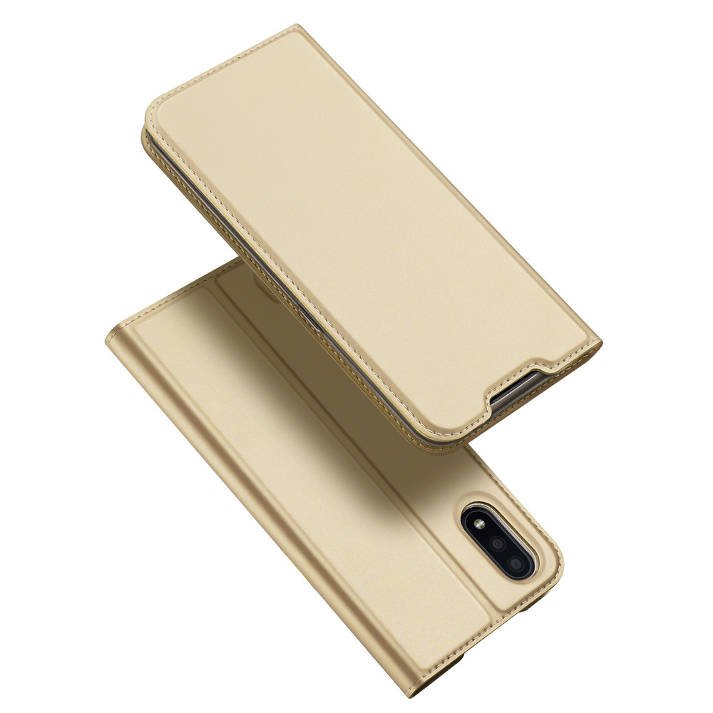 Hoesje geschikt voor Samsung Galaxy M01 - dux ducis skin pro book case - goud afbeelding