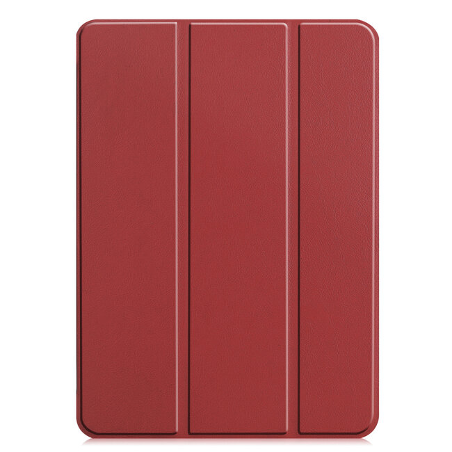 Tablet hoes voor Apple iPad Pro 2021 / 2020 tri-fold hoes - Case met Auto Wake/Sleep functie - Donker Rood