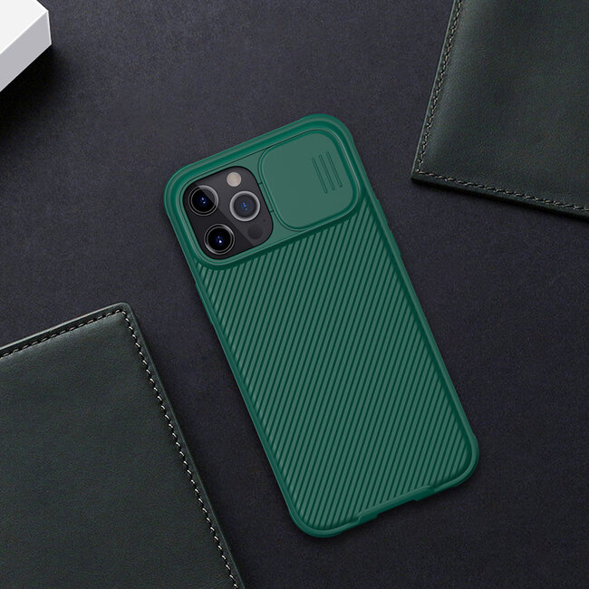Nillkin - Hoesje geschikt voor iPhone 12 Pro Max - CamShield Serie - Back Cover - Groen