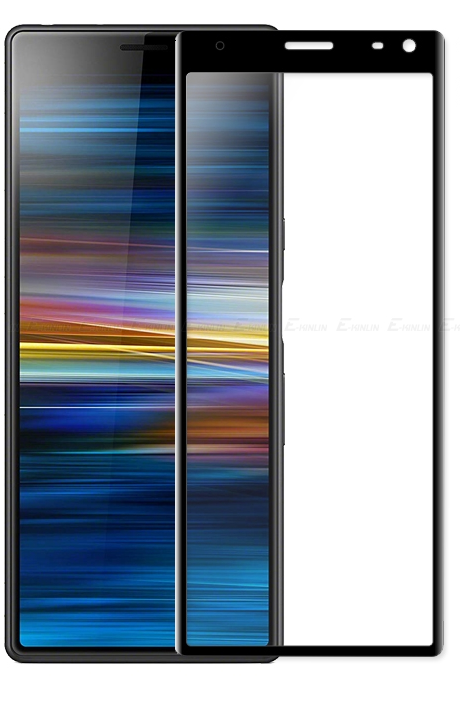 Screenprotector geschikt voor Sony Xperia L4 - Full Cover Screenprotector - Case-Friendly - Zwart afbeelding