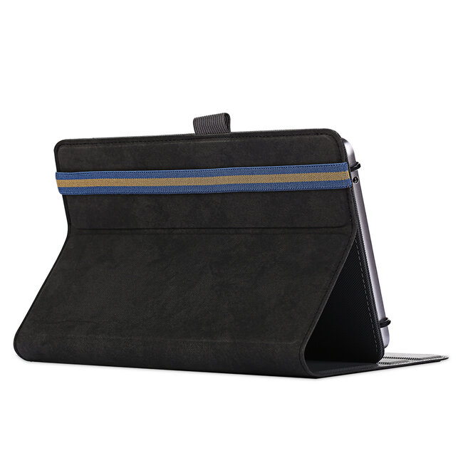 Universele 7/8 inch tablet hoes - Wallet Book Case - Zwart