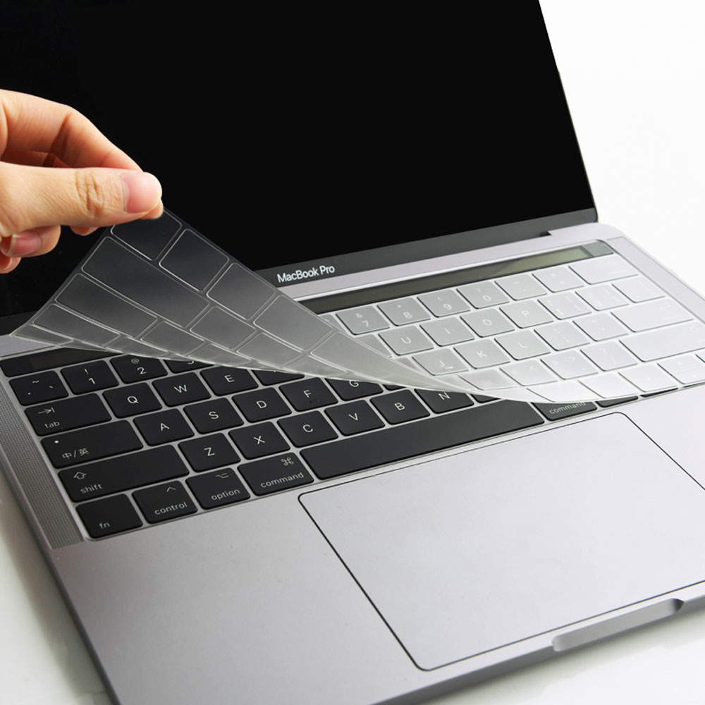 Macbook 13  inch A1369 / A1466 - Macbook PRO 13.3 inch A1425 / A1502 - Macbook PRO 15.4 inch A1398 - Toetsenbord  cover beschermer - TPU keyboard protector - US Toetsenbord Indeling - Transparant afbeelding