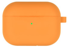 Goospery - Hoes geschikt voor Airpods Pro Case - Siliconen beschermhoes met opdruk  - Oranje afbeelding