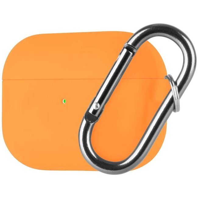 Goospery - Hoes geschikt voor Airpods Pro Case - Siliconen beschermhoes met opdruk  - Oranje