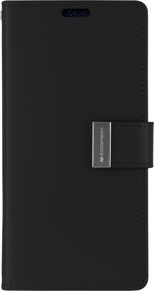 Samsung Galaxy Note 20 Hoesje - Goospery Rich Diary Case  - Hoesje met Pasjeshouder - Zwart afbeelding