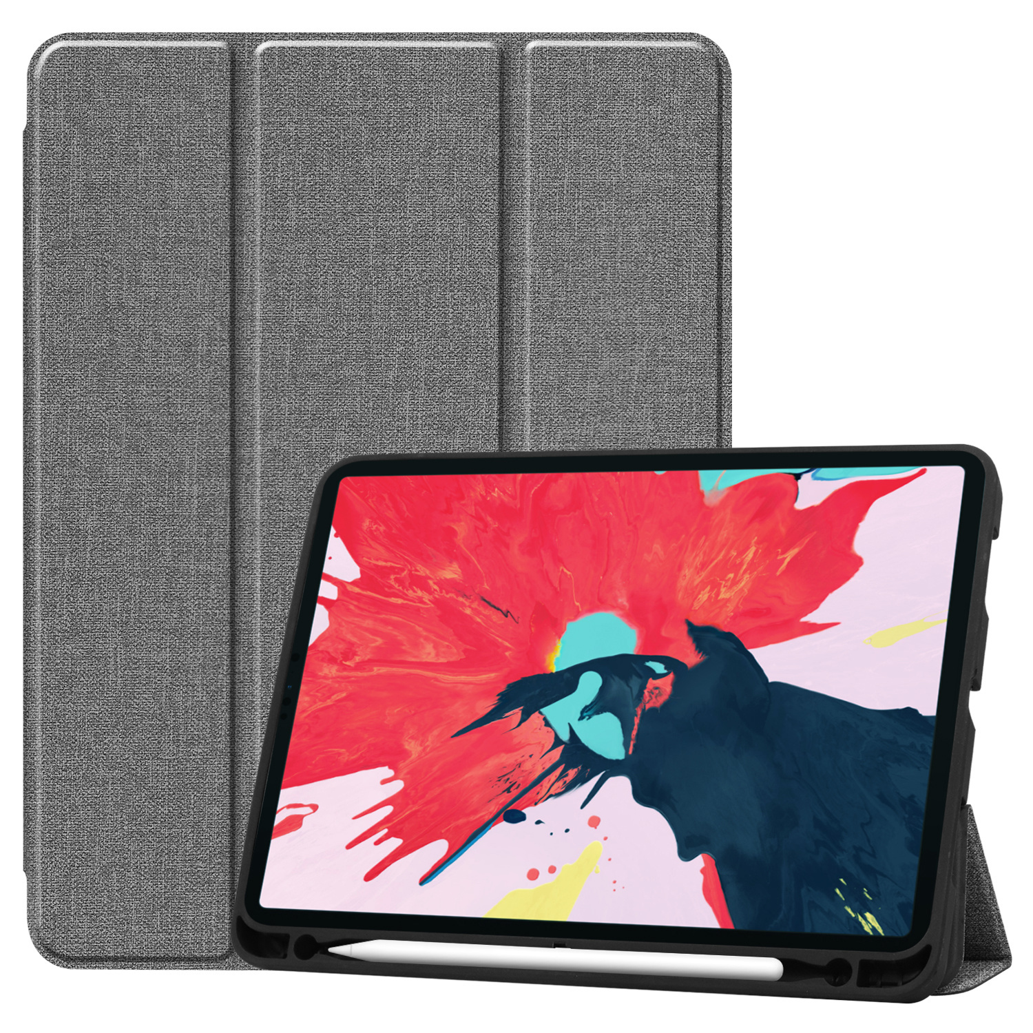 Tablethoes geschikt voor Apple iPad Pro 11 (2022/2021/2020/2018)  - Cowboy Cover Book Case - Grijs afbeelding