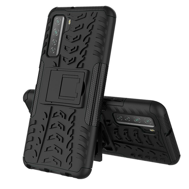 Hoesje geschikt voor Huawei P40 - Schokbestendige Back Cover - Zwart