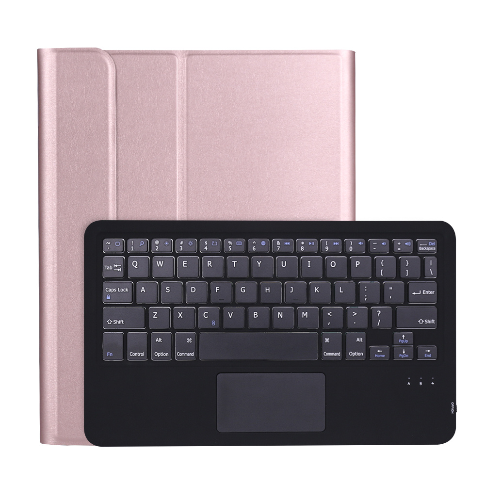 Case2go - Bluetooth toetsenbord geschikt voor Apple iPad Pro 11 (2020) - Bluetooth Toetsenbord hoes - Toetsenbord hoes met Touchpad - Roze afbeelding