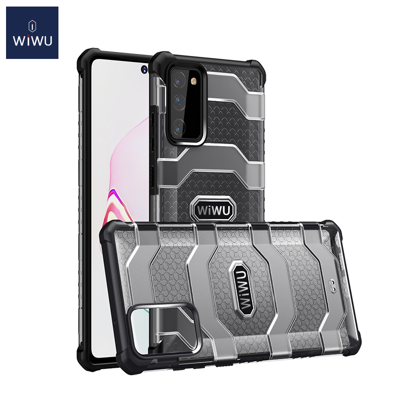 WiWu - Samsung Galaxy Note 20 Hoesje - Voyager Case - Schokbestendige Back Cover - Zwart afbeelding