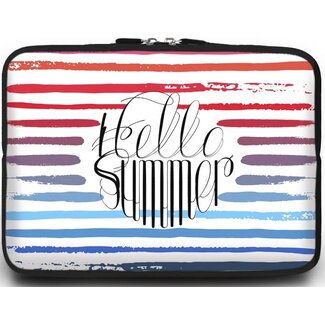 Case2go Macbook en Laptop sleeve - Laptoptas- 13.3 inch - Laptophoes- Hello Summer- Laptop Sleeve- Laptop Tas