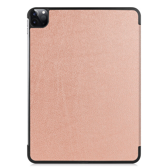 Tablet hoes voor Apple iPad Pro 2021 / 2020 tri-fold hoes - Case met Auto Wake/Sleep functie - Rosé Goud